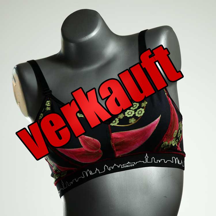 gemusterte nachhaltige sexy handgemachte BH, Büsternhalter aus Baumwolle, Damenunterwäsche