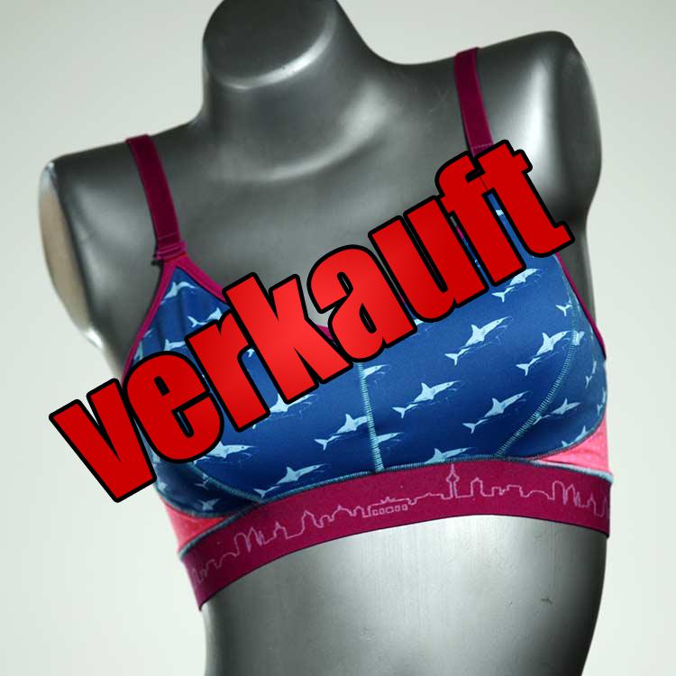 bunte gemusterte süße nachhaltige Bikini Top, sportliche Bademode für Damen