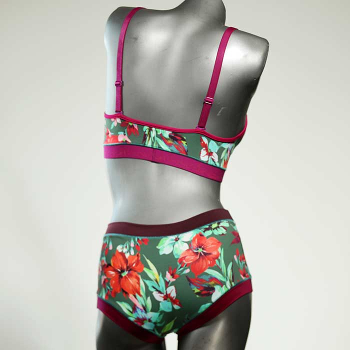 farbige handgemachte günstige ökologische Bikini Set, sportliche Bademode für Damen