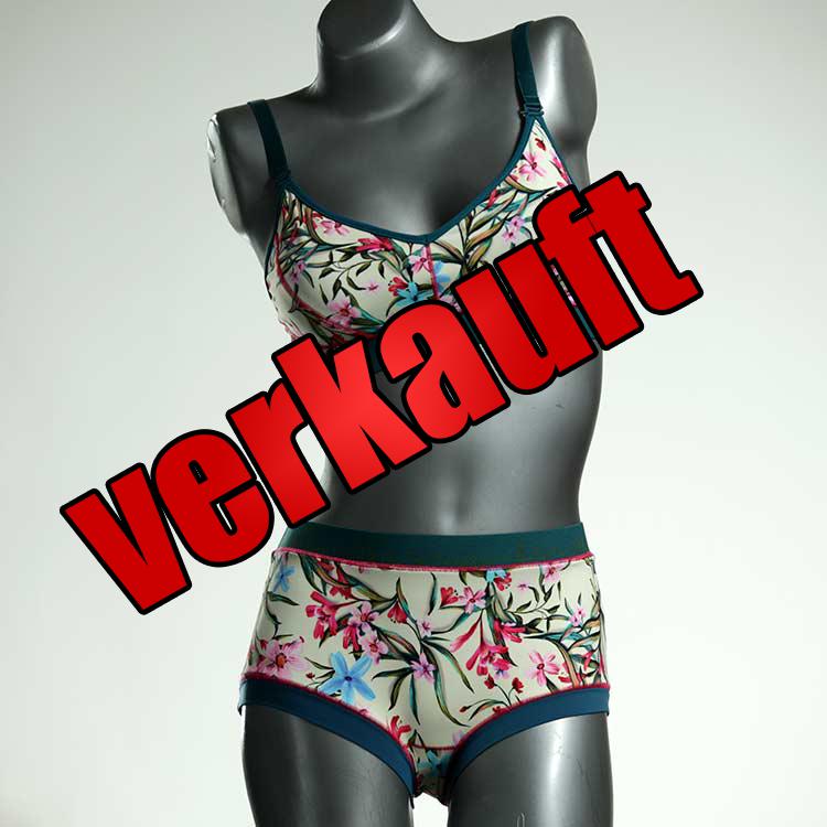 farbige günstige gemusterte handgemachte Bikini Set, sportliche Bademode für Damen