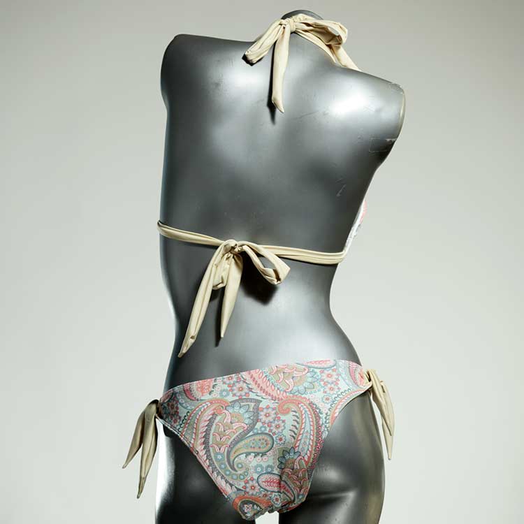 preiswerte ökologische günstige gemusterte Triangel Bikini Set, Bademode für Damen