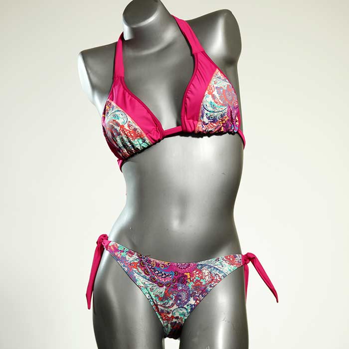 bequeme preiswerte sexy gemusterte Triangel Bikini Set, Bademode für Damen
