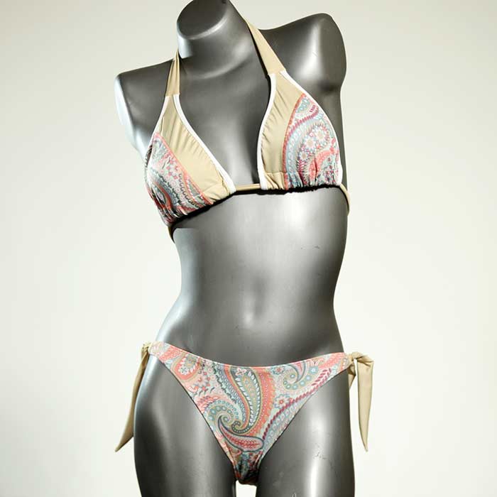 sexy süße farbige gemusterte Triangel Bikini Set, Bademode für Damen