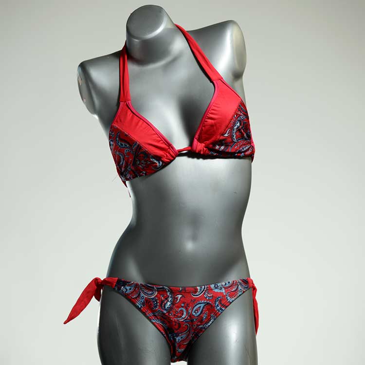nachhaltige farbige attraktive gemusterte Triangel Bikini Set, Bademode für Damen