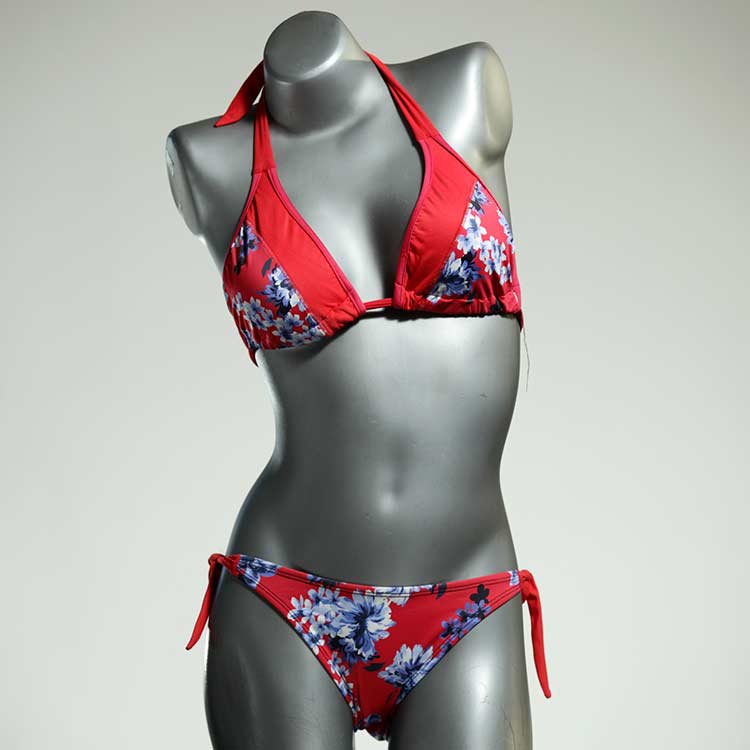 süße ökologische günstige gemusterte Triangel Bikini Set, Bademode für Damen