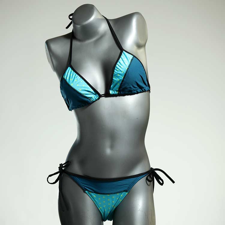 preiswerte gemusterte ökologische farbige Triangel Bikini Set, Bademode für Damen