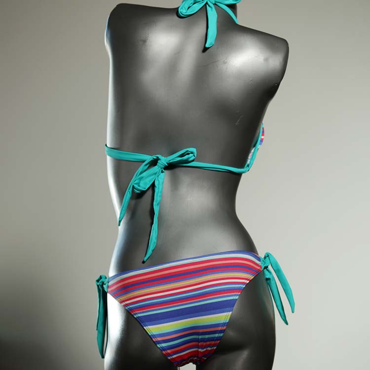 ökologische attraktive gemusterte handgemachte Triangel Bikini Set, Bademode für Damen
