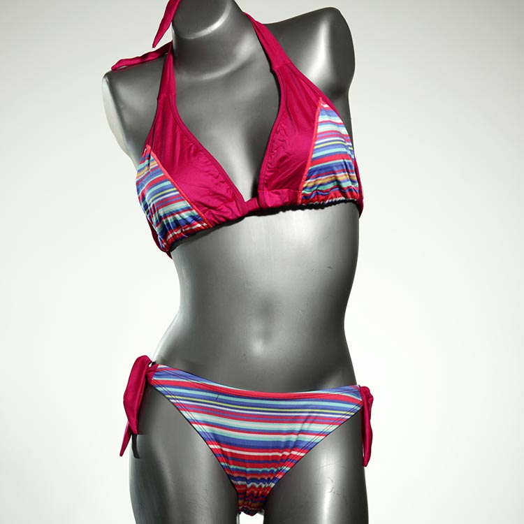 preiswerte nachhaltige sexy bunte Triangel Bikini Set, Bademode für Damen