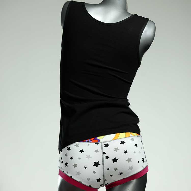 sexy nachhaltige handgemachte attraktive Unterwäsche Set für DamenPanty / Hotpant mit Top aus Biobaumwolle