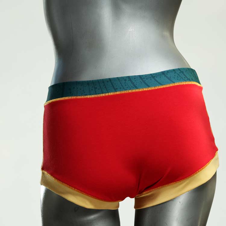 preiswerte farbige handgemachte bunte Hotpant aus Biobaumwolle, Unterwäsche für Damen