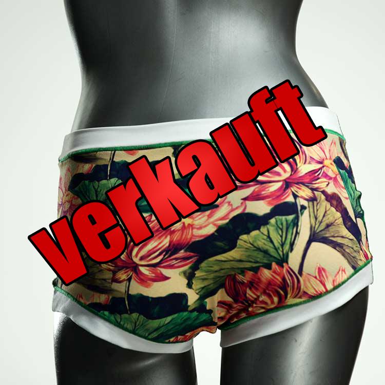 nachhaltige bunte preiswerte handgemachte Hotpant aus Biobaumwolle, Unterwäsche für Damen