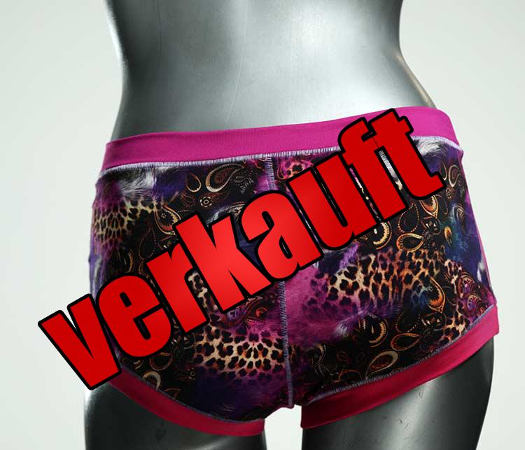 handgemachte nachhaltige gemusterte bunte Hotpant aus Biobaumwolle, Unterwäsche für Damen