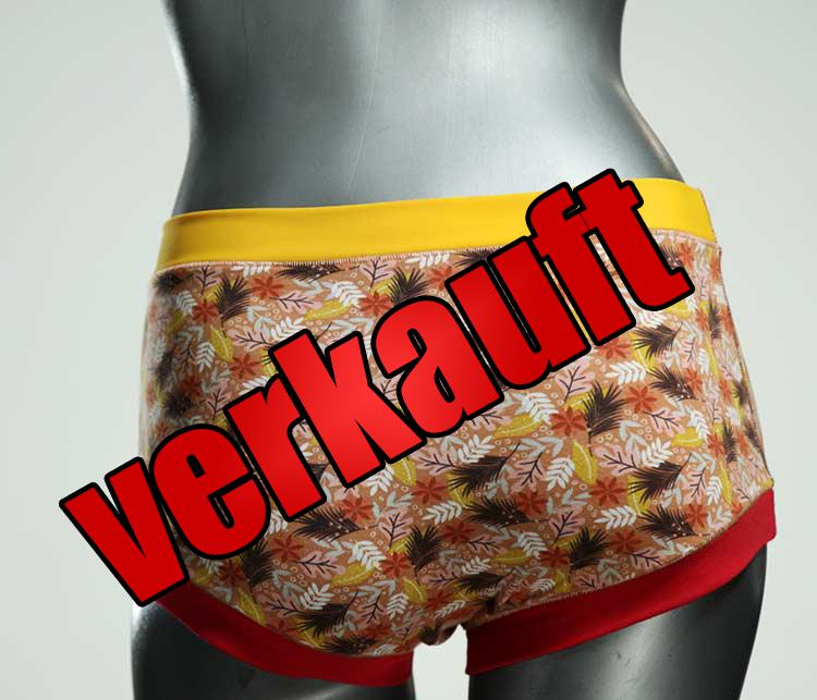 farbige preiswerte handgemachte ökologische Hotpant aus Biobaumwolle, Unterwäsche für Damen