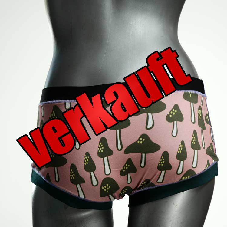 handgemachte gemusterte ökologische bunte Hotpant aus Biobaumwolle, Unterwäsche für Damen