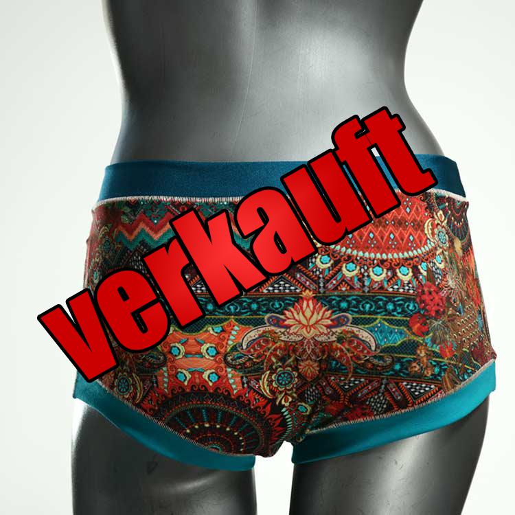 günstige handgemachte bunte bequeme Hotpant aus Biobaumwolle, Unterwäsche für Damen