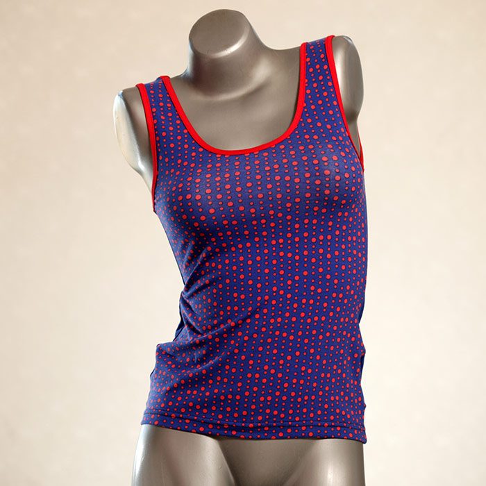 preiswerte bunte gemusterte farbige Top aus Biobaumwolle, Unterhemd für Damen thumbnail