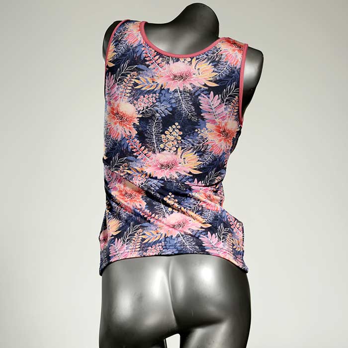 attraktive preiswerte gemusterte farbige Top aus Biobaumwolle, Unterhemd für Damen thumbnail