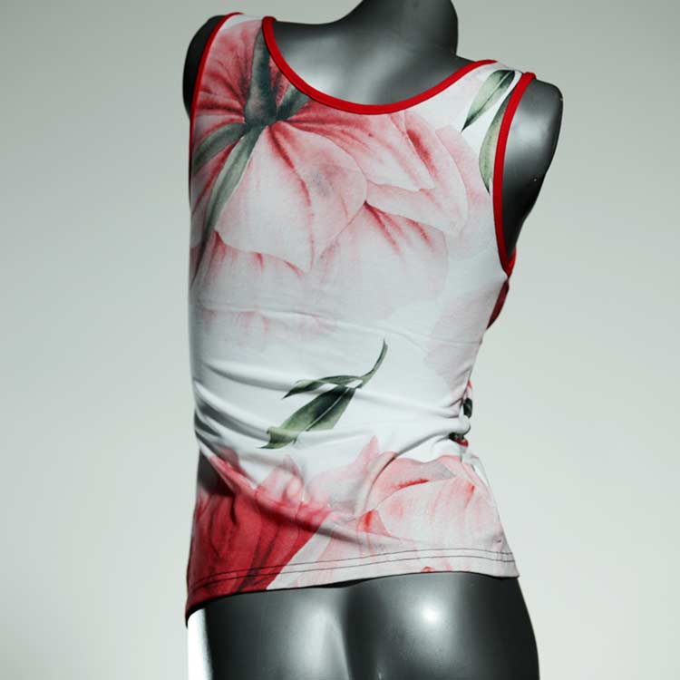 preiswerte schöne gemusterte nachhaltige Top aus Biobaumwolle, Unterhemd für Damen