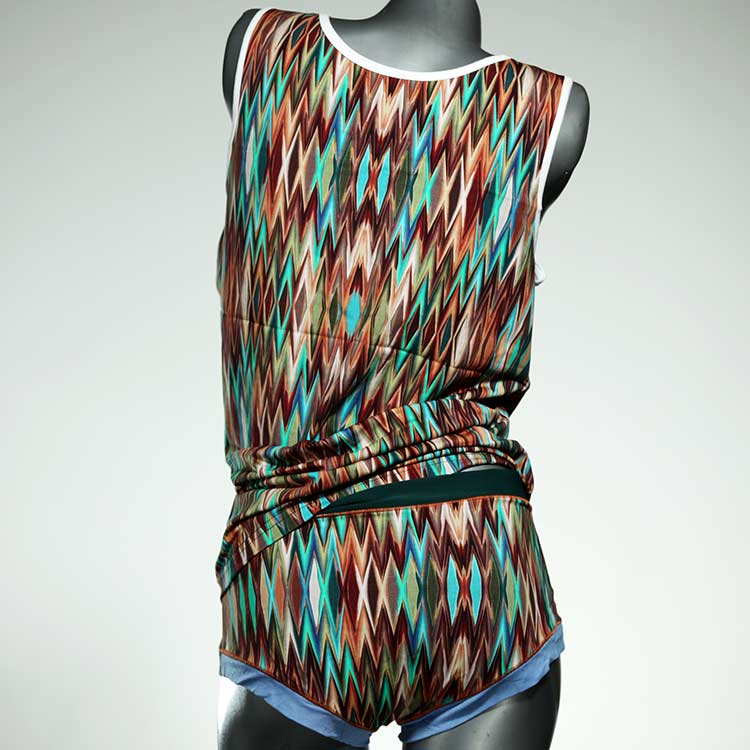 günstige nachhaltige attraktive farbige Unterwäsche Set für DamenPanty / Hotpant mit Top aus Baumwolle