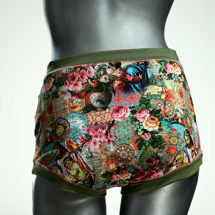 nachhaltige handgemachte ökologische farbige High waist Hotpant aus Baumwolle, Unterwäsche für Damen thumbnail
