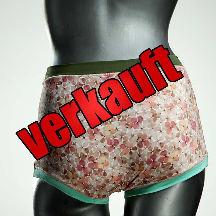 nachhaltige farbige gemusterte ökologische High waist Hotpant aus Baumwolle, Unterwäsche für Damen