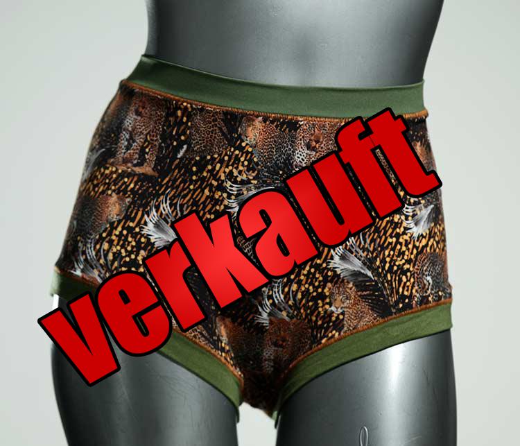 gemusterte günstige nachhaltige handgemachte High waist Hotpant aus Baumwolle, Unterwäsche für Damen