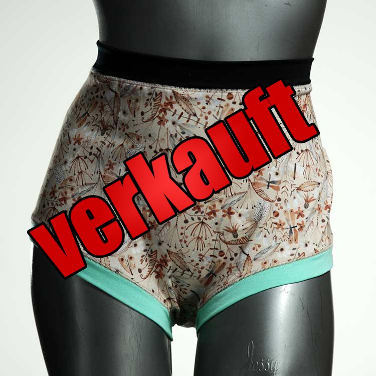 farbige bequeme gemusterte ökologische High waist Hotpant aus Baumwolle, Unterwäsche für Damen