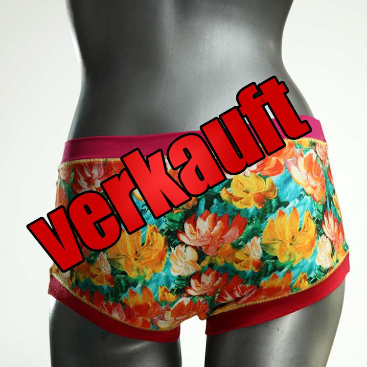 handgemachte sexy nachhaltige bunte Hotpant aus Baumwolle, Unterwäsche für Damen